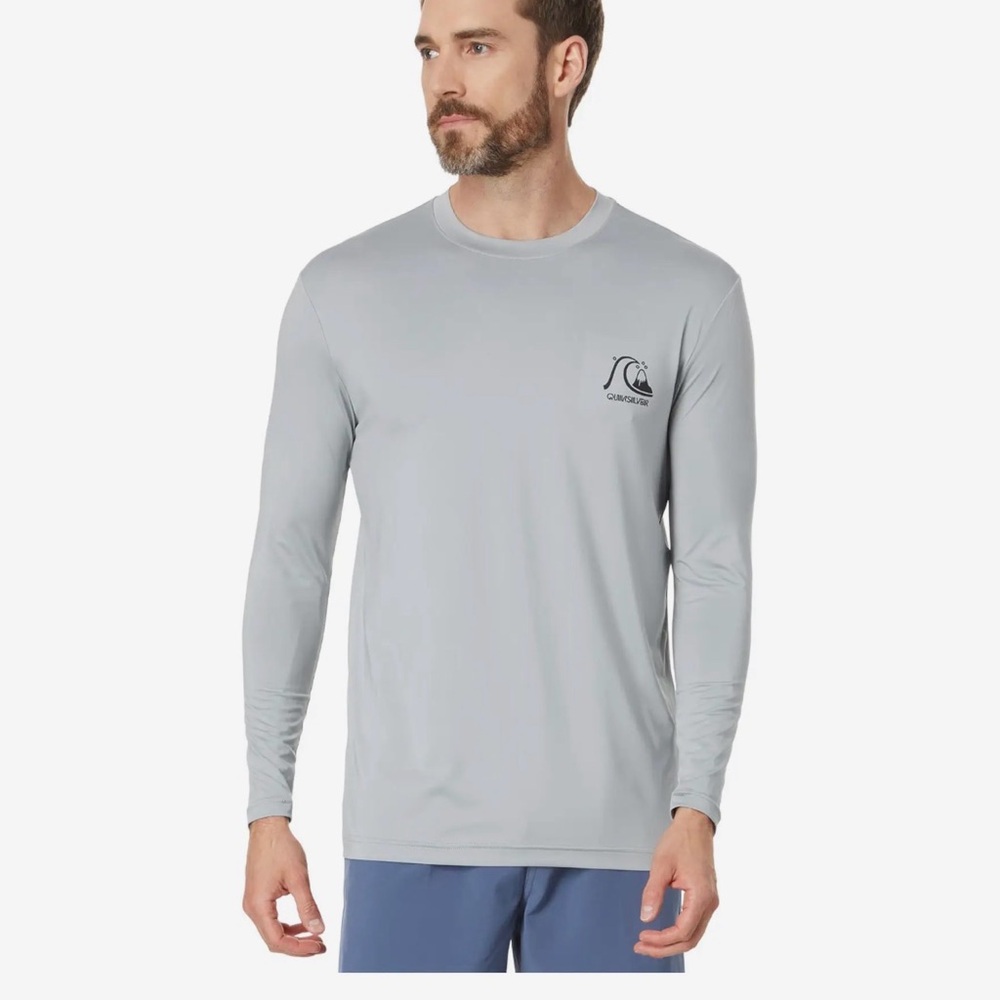 Quiksilver DNA Bubble Logo Long Sleeve Surf Tee Rashguard NWT UPF 50+ XS